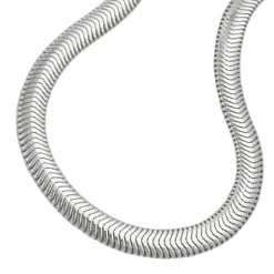 6x2mm Armband Armkette Schlangenkette, flach, 925 Sterlingsilber, 19cm