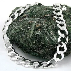 11x2,8mm Armband Weitpanzerkette Armkette, 925 Silber, 23cm, Unisex