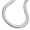 6x2mm flache Schlangenkette Halskette Collier glänzend aus 925 Silber 41cm