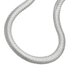 6x2mm Schlangenkette Kette Halskette Collier, flach, 925 Silber, 50cm