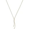 Y-Kette Stab-Kügelchen diamantiert Halskette aus 585 Gold gelb/weiß 45cm