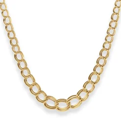 Zwillingspanzerkette Goldkette Collier Halskette aus 585 Gold Gelbgold 45cm