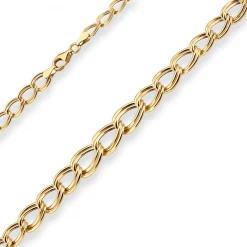 Zwillingspanzerkette Goldkette Collier Halskette aus 585 Gold Gelbgold 45cm
