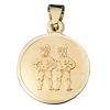 Zwilling Zwillinge Sternzeichen Anhänger 333 Gold rund Halsschmuck Unisex